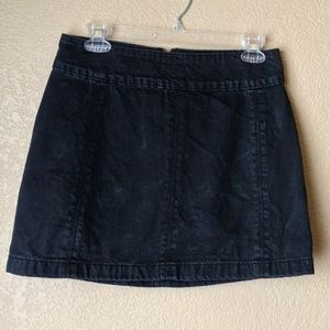 Free People Black Denim Shirt Sz 4